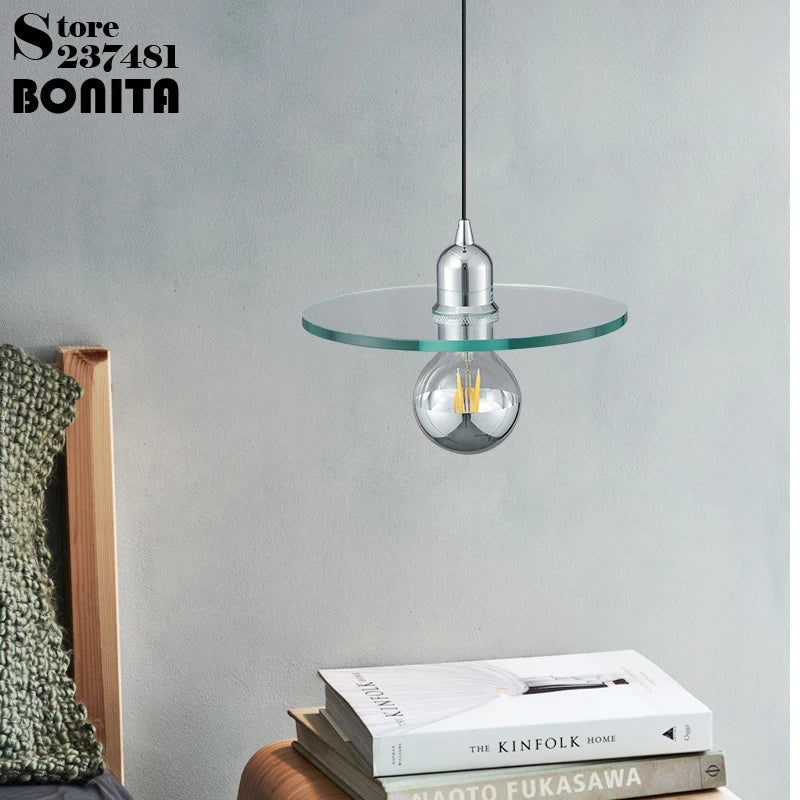 suspension moderne en verre pour éclairage créatif minimaliste