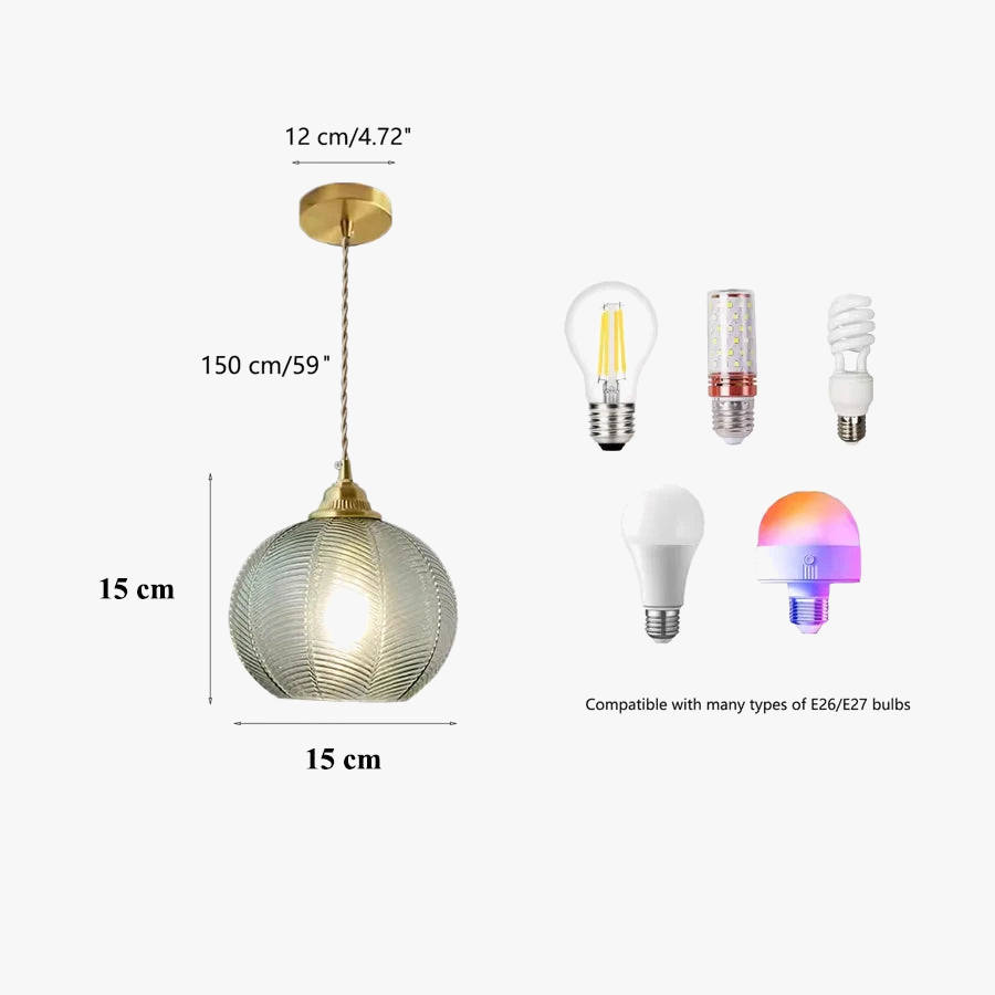 suspension moderne en verre pour éclairage intérieur décoratif