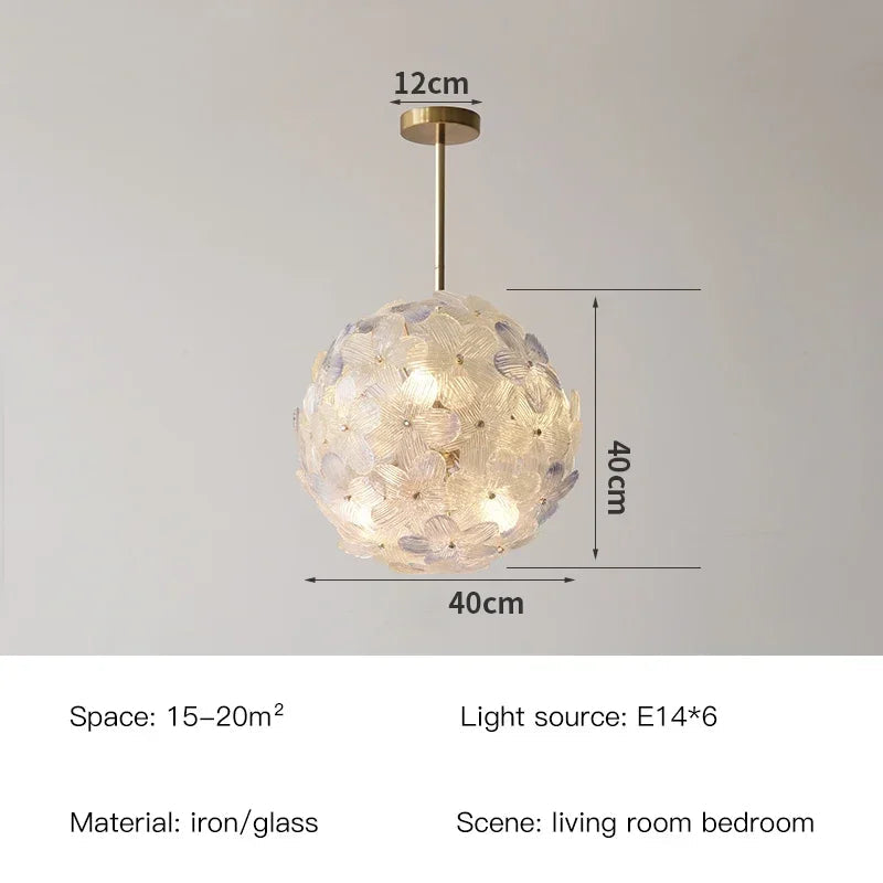 suspension moderne en verre pour décoration intérieure design rétro