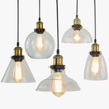 suspension moderne en verre pour décoration intérieure élégante