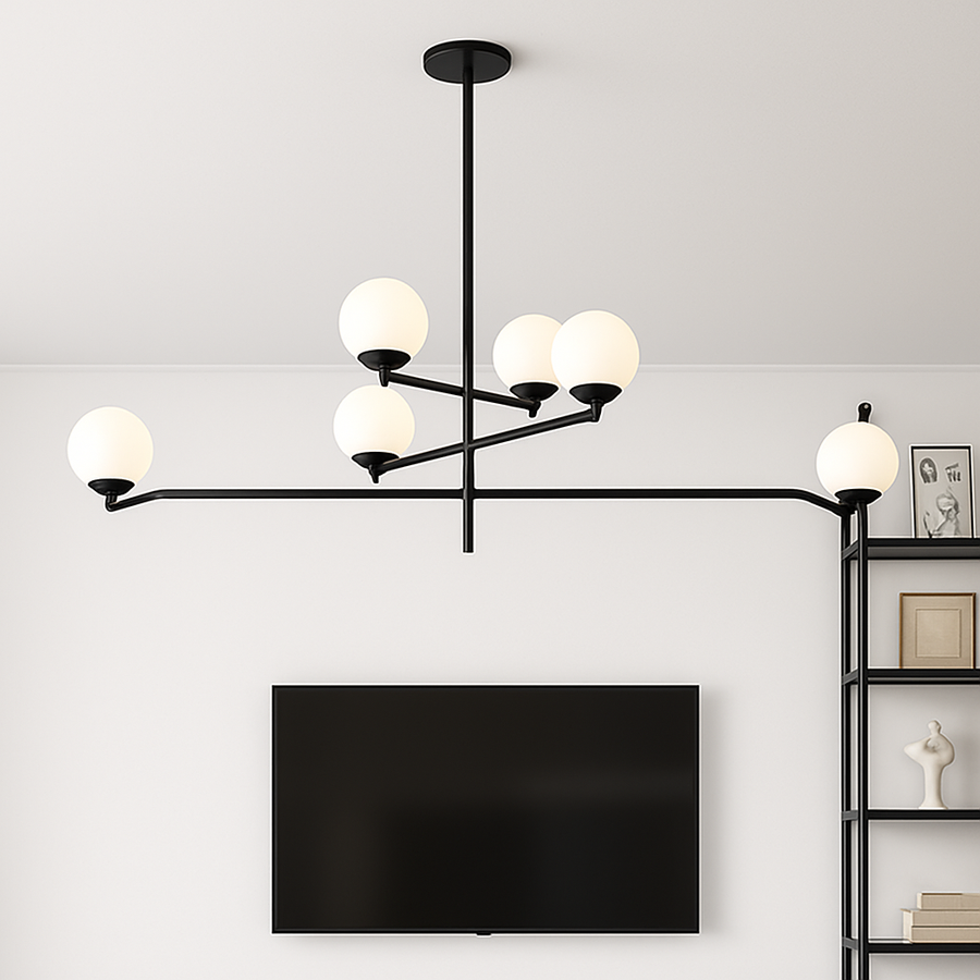 suspension moderne en verre pour décoration intérieure élégante