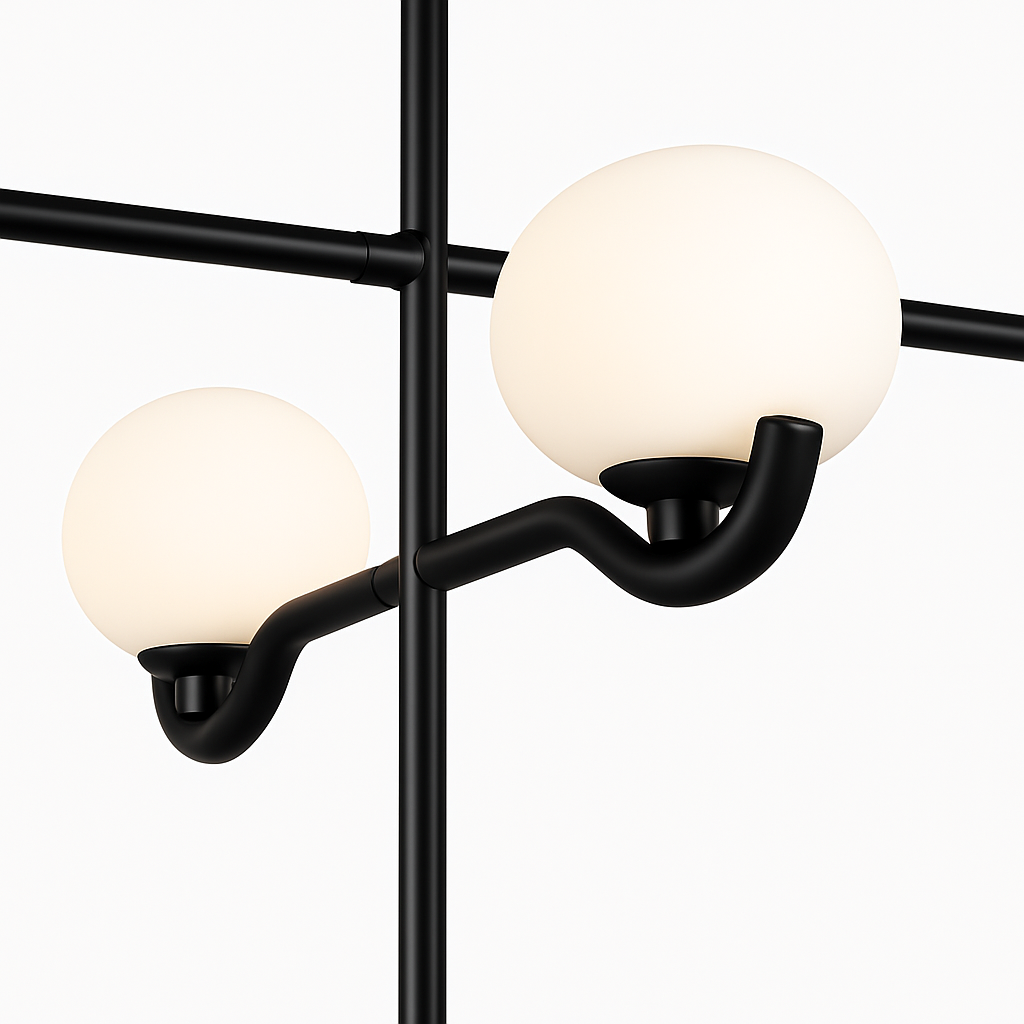 suspension moderne en verre pour décoration intérieure élégante