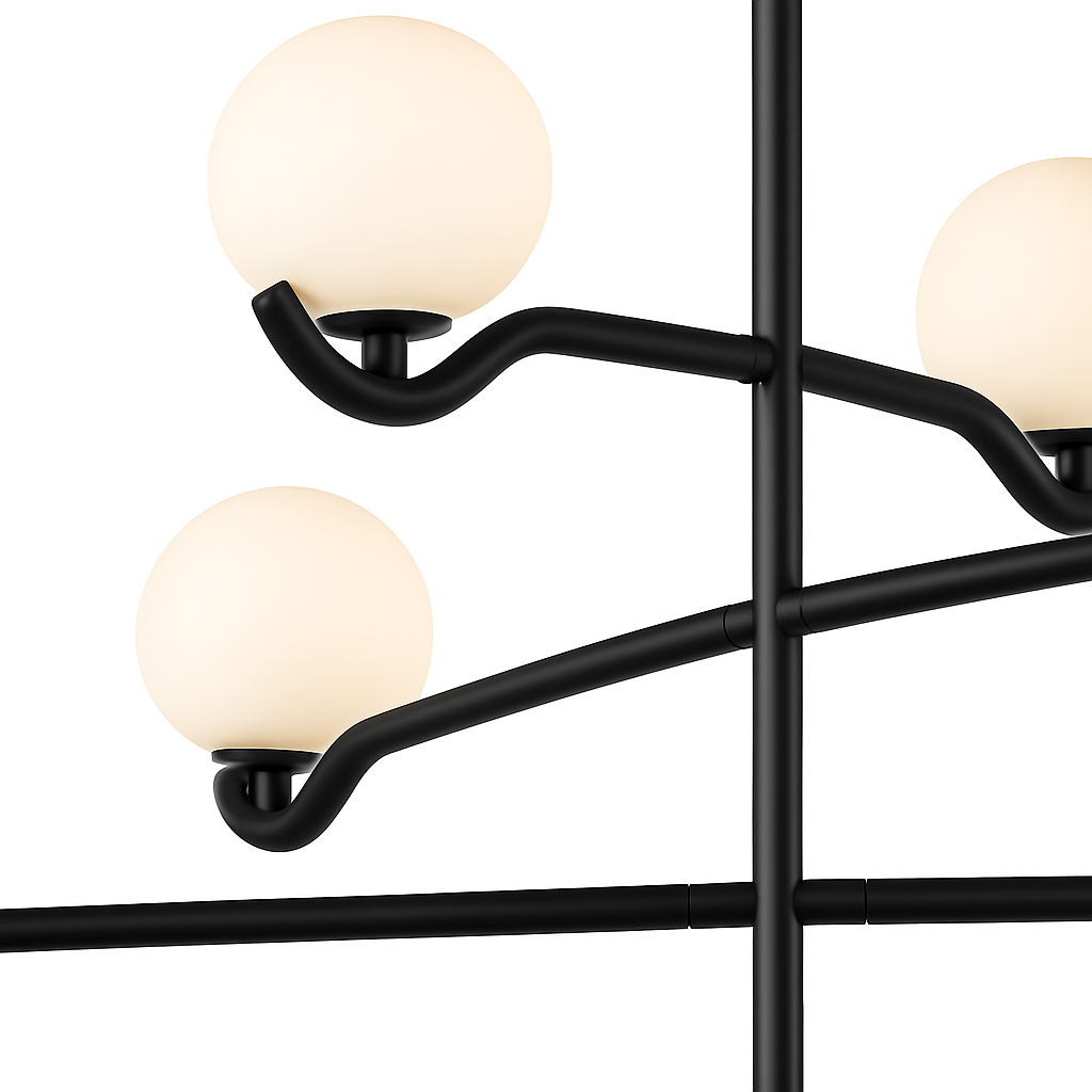 suspension moderne en verre pour décoration intérieure élégante