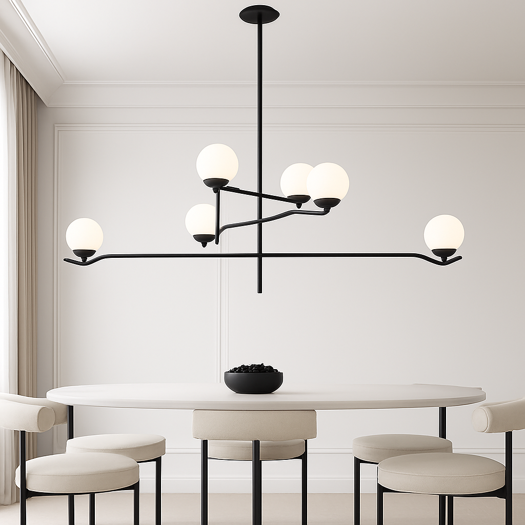 suspension moderne en verre pour décoration intérieure élégante