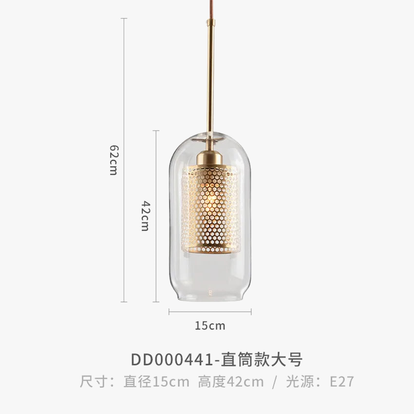suspension moderne en verre pour décoration intérieure élégante