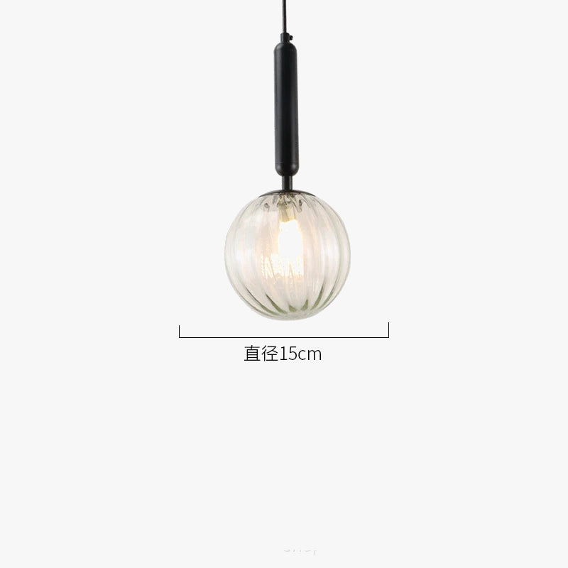 suspension moderne en verre pour décoration intérieure élégante