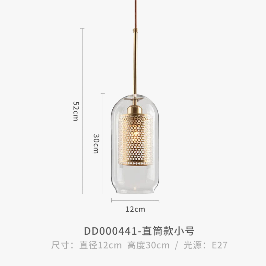 suspension moderne en verre pour décoration intérieure élégante