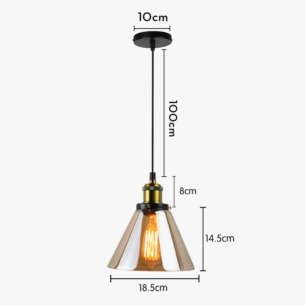 suspension moderne en verre pour décoration intérieure élégante