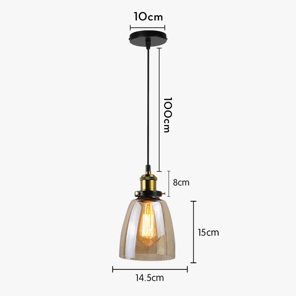 suspension moderne en verre pour décoration intérieure élégante