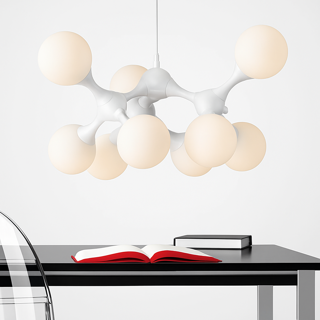 suspension moderne en verre pour décoration intérieure élégante et originale