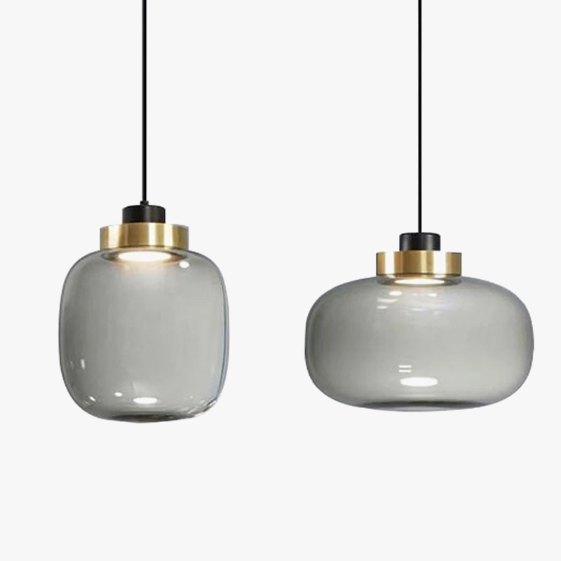 suspension moderne en verre pour décoration intérieure nordique