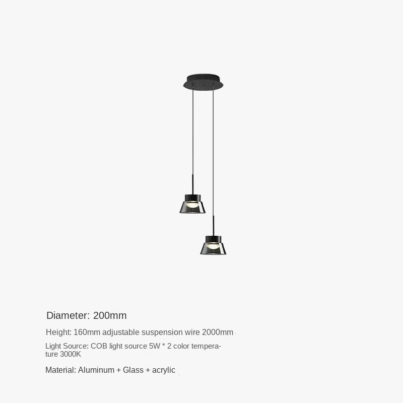 suspension moderne en verre pour intérieur design minimaliste