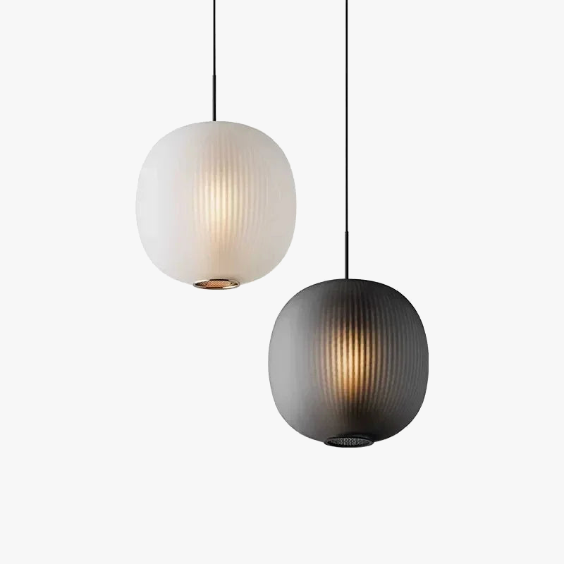 suspension moderne en verre ronde pour espaces divers