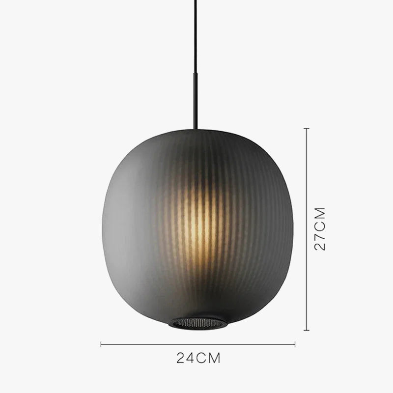 suspension moderne en verre ronde pour espaces divers