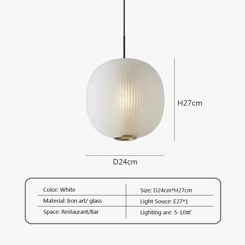suspension moderne en verre ronde pour espaces divers