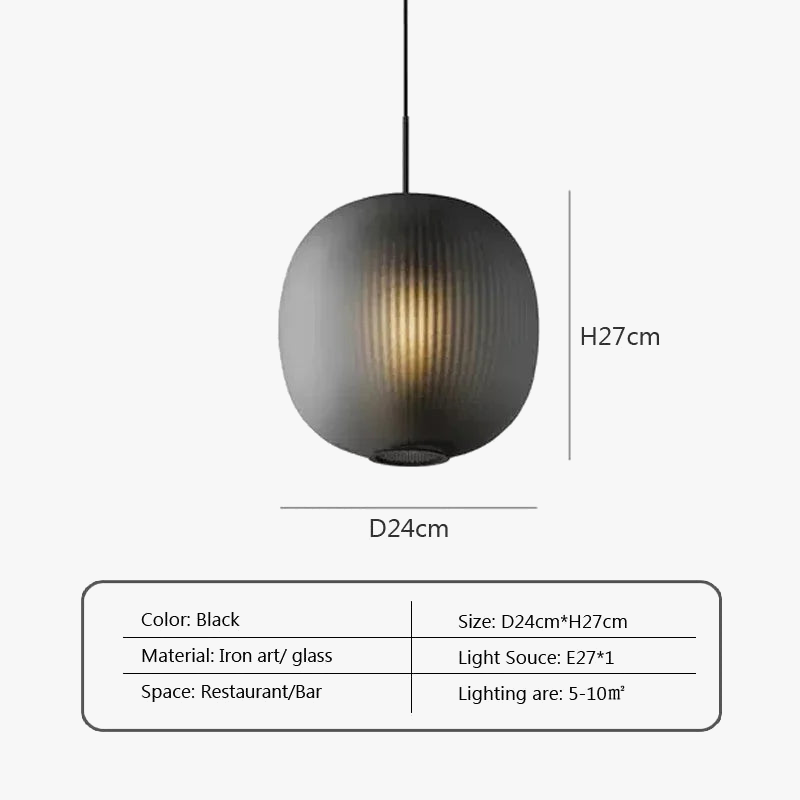 suspension moderne en verre ronde pour espaces divers