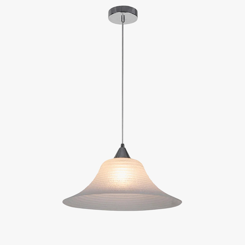 suspension moderne en verre style chapeau de paille décor intérieur
