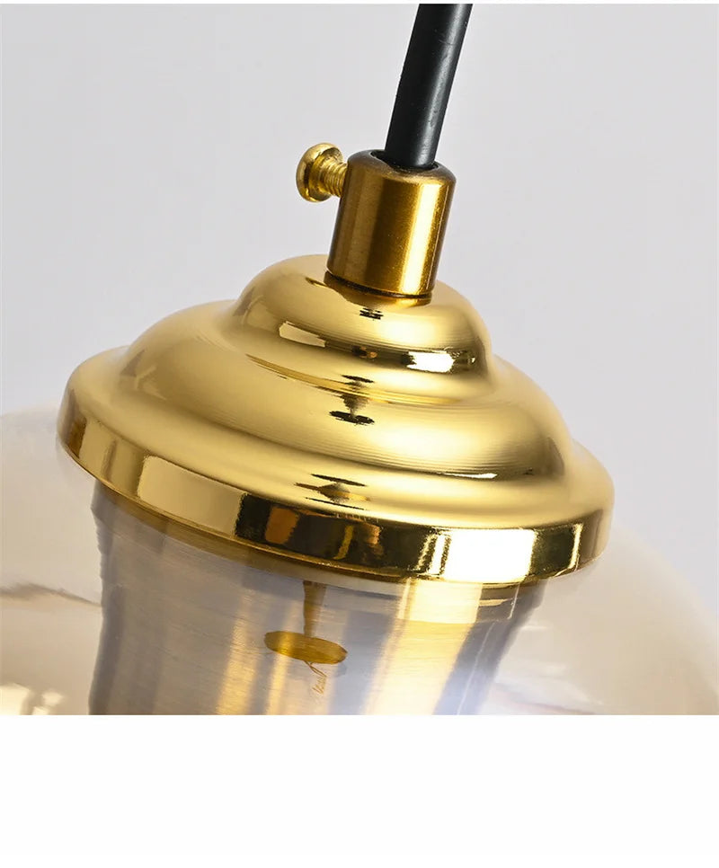 suspension moderne en verre teinté pour décoration intérieure