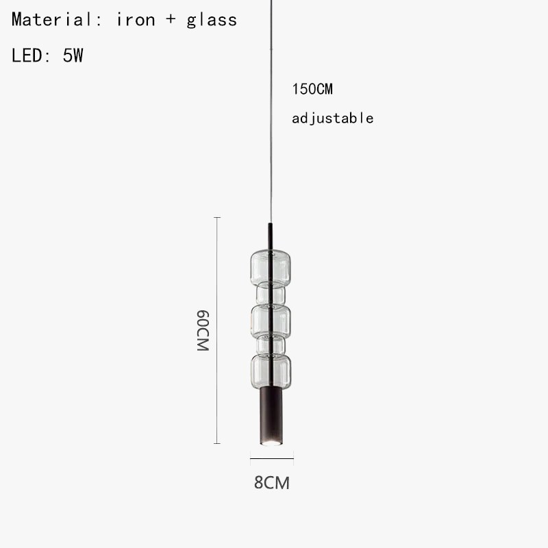 suspension moderne en verre transparent avec métal doré et noir