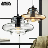 suspension moderne en verre transparent pour intérieur
