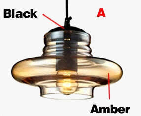 suspension moderne en verre transparent pour intérieur