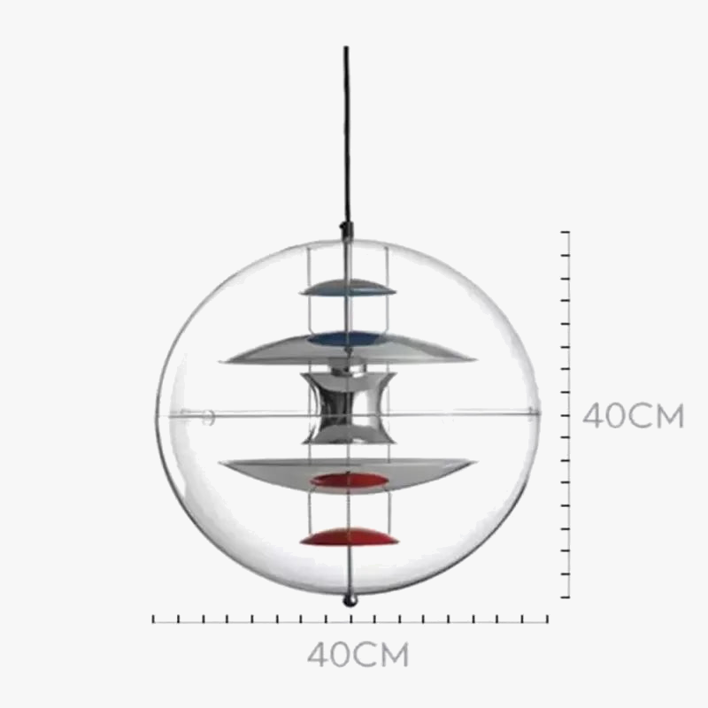 suspension moderne globe terrestre design danois en pvc