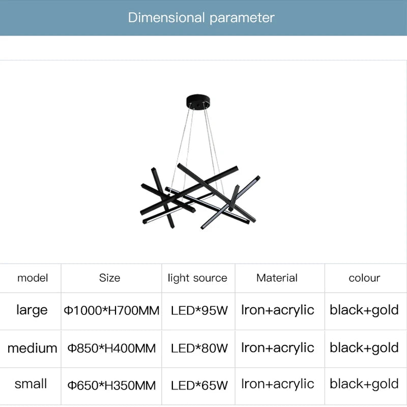 suspension moderne à led au design rectangulaire élégant