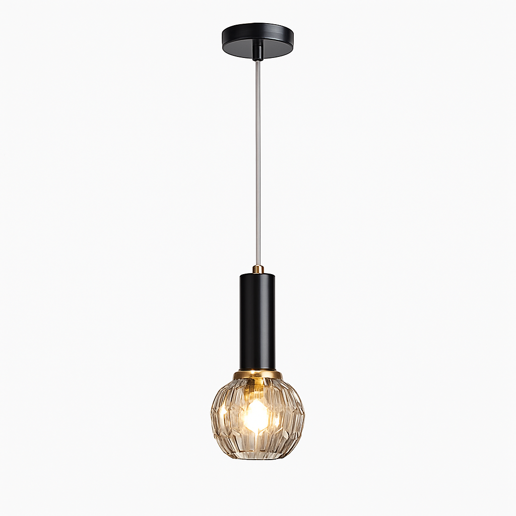 Suspension moderne LED avec abat-jour en cristal Ansley