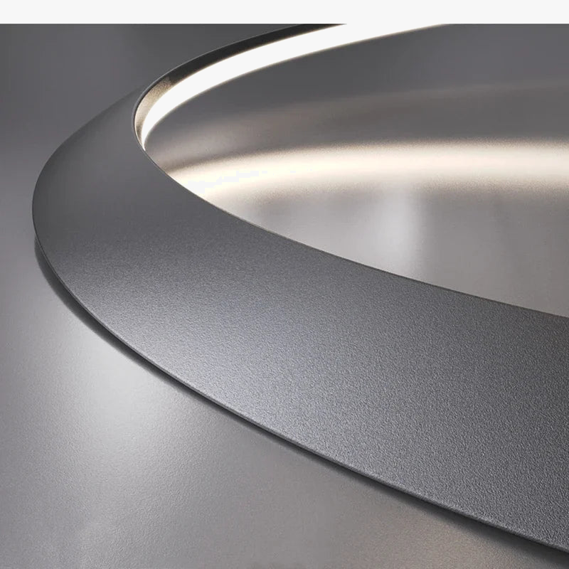 suspension moderne à led avec anneau doré pour décoration intérieure