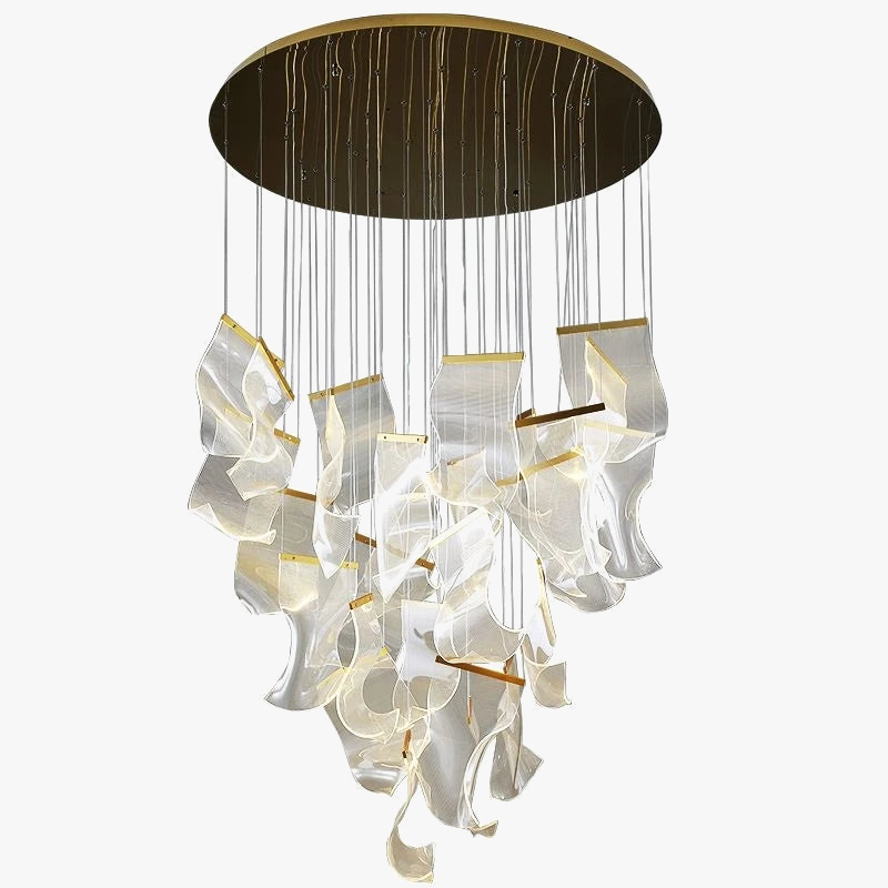 suspension moderne à led design éclairage acrylique profilé