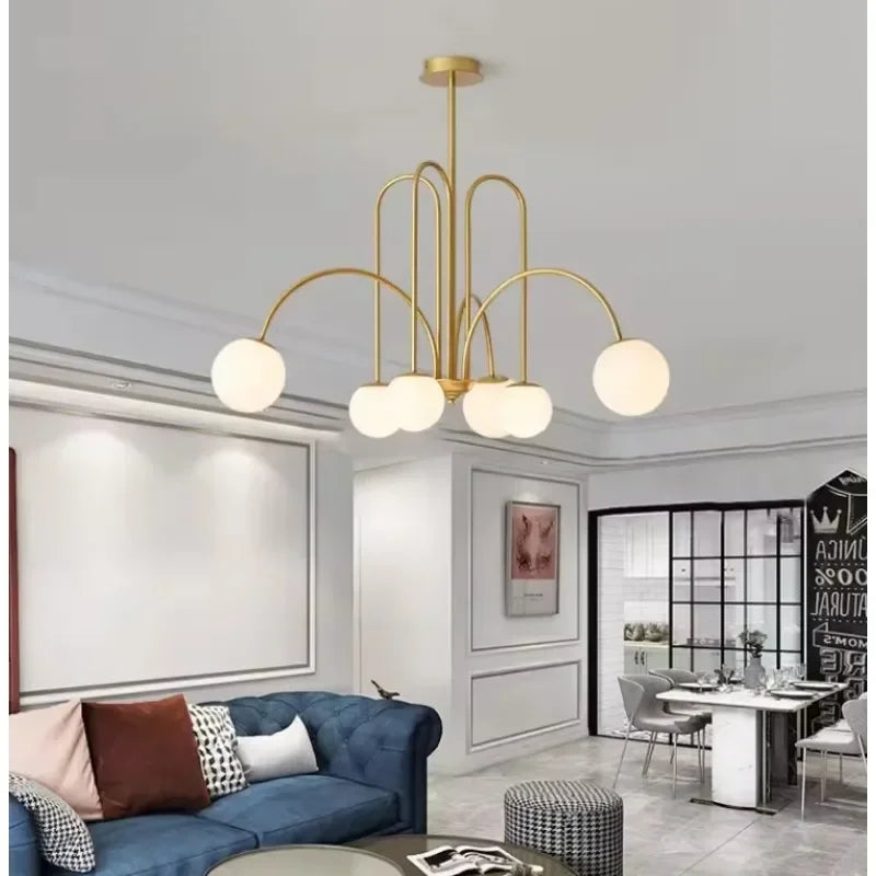 suspension moderne à led design créatif luxe nordique