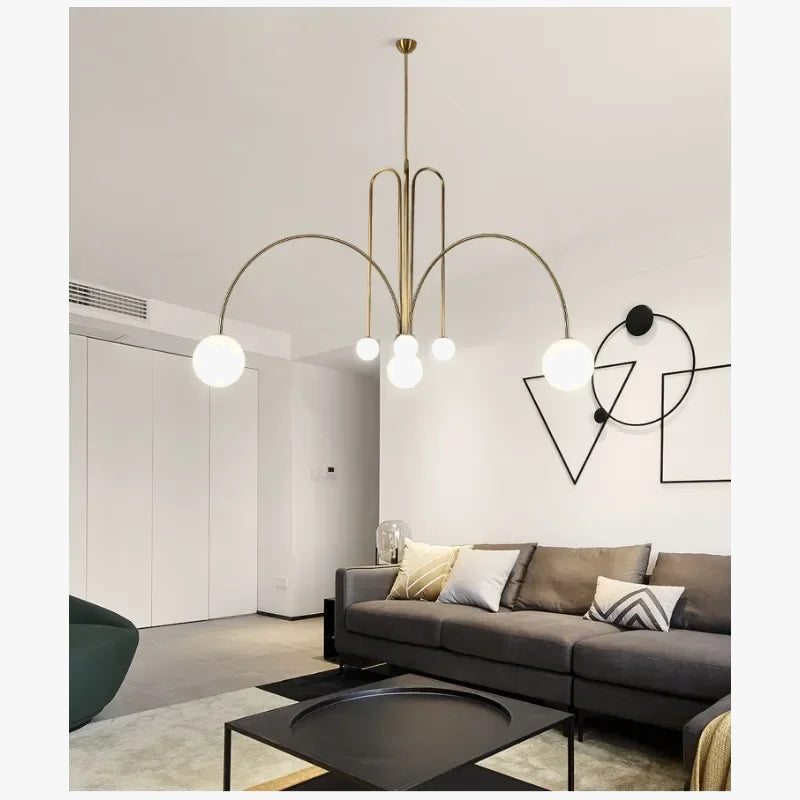 suspension moderne à led design créatif luxe nordique