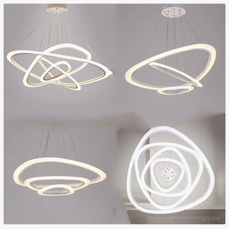 suspension moderne à LED en acrylique pour intérieur élégant
