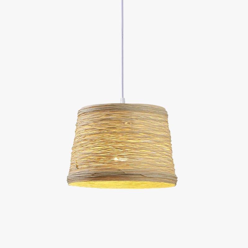 suspension moderne à led en rotin pour intérieur créatif