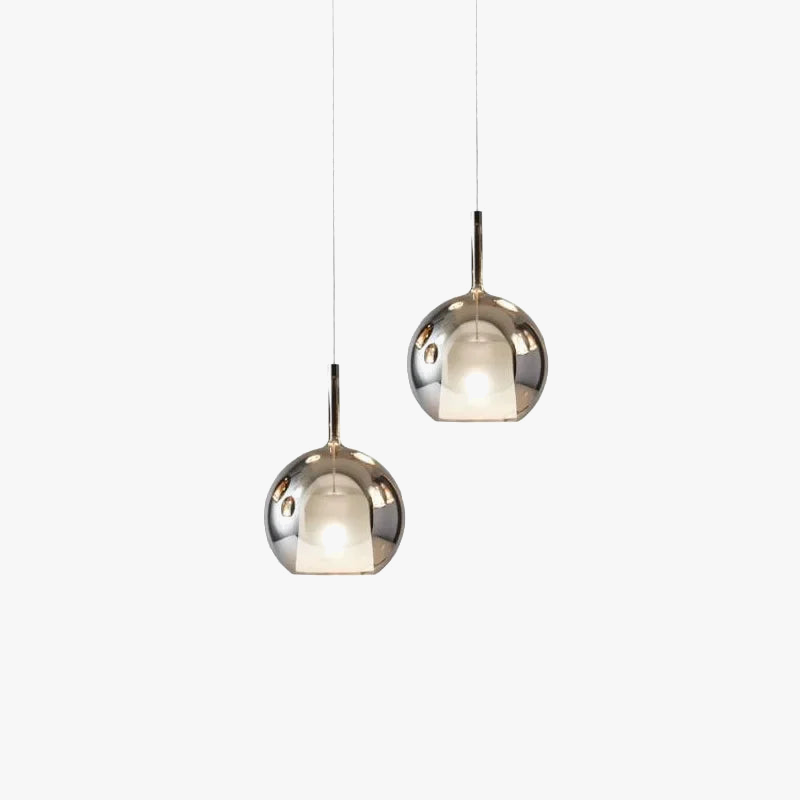 suspension moderne led en verre pour restaurant intérieur
