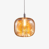 Suspension moderne LED forme de glaçon en cristal coloré Lua