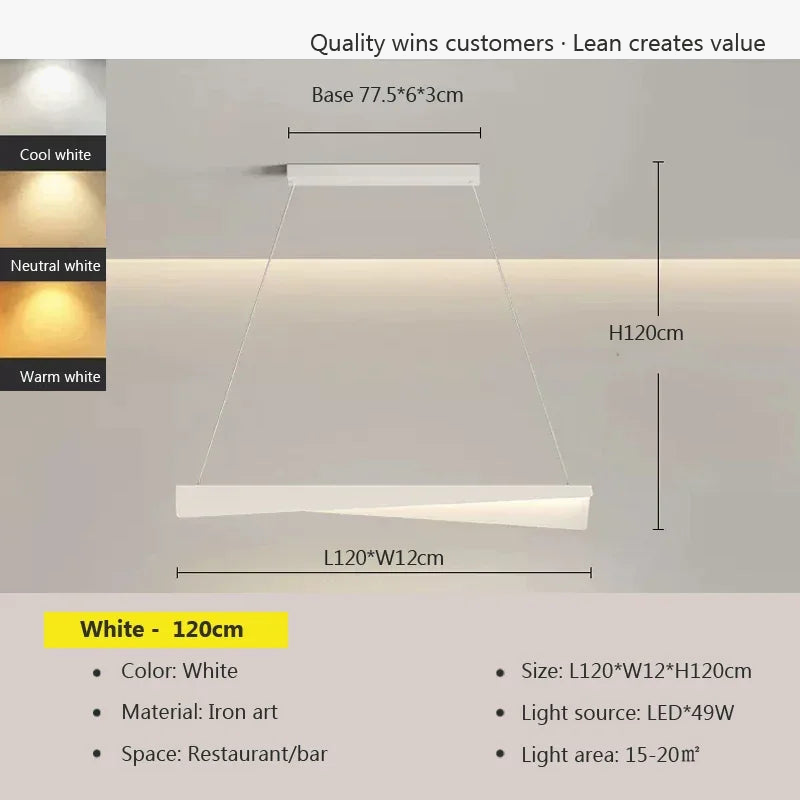 suspension moderne à led pour décoration intérieure et éclairage élégant