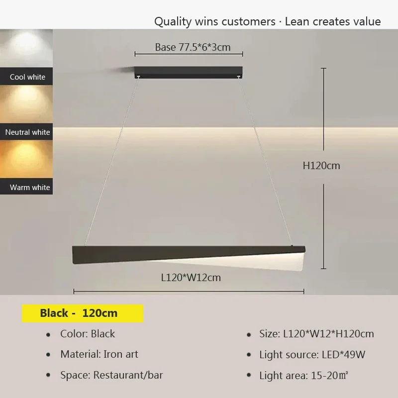 suspension moderne à led pour décoration intérieure et éclairage élégant