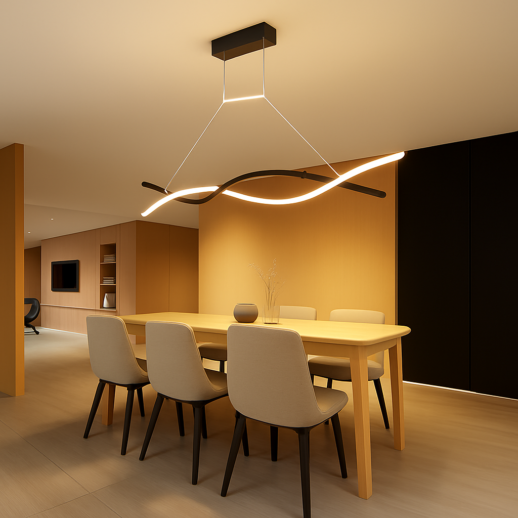 suspension moderne à led pour décoration intérieure élégante