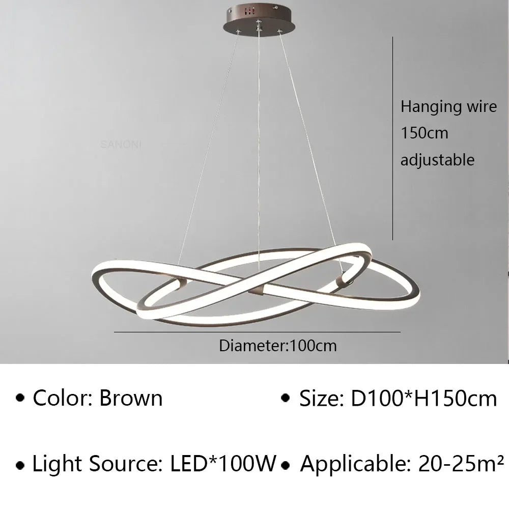 suspension moderne à led pour décoration intérieure élégante