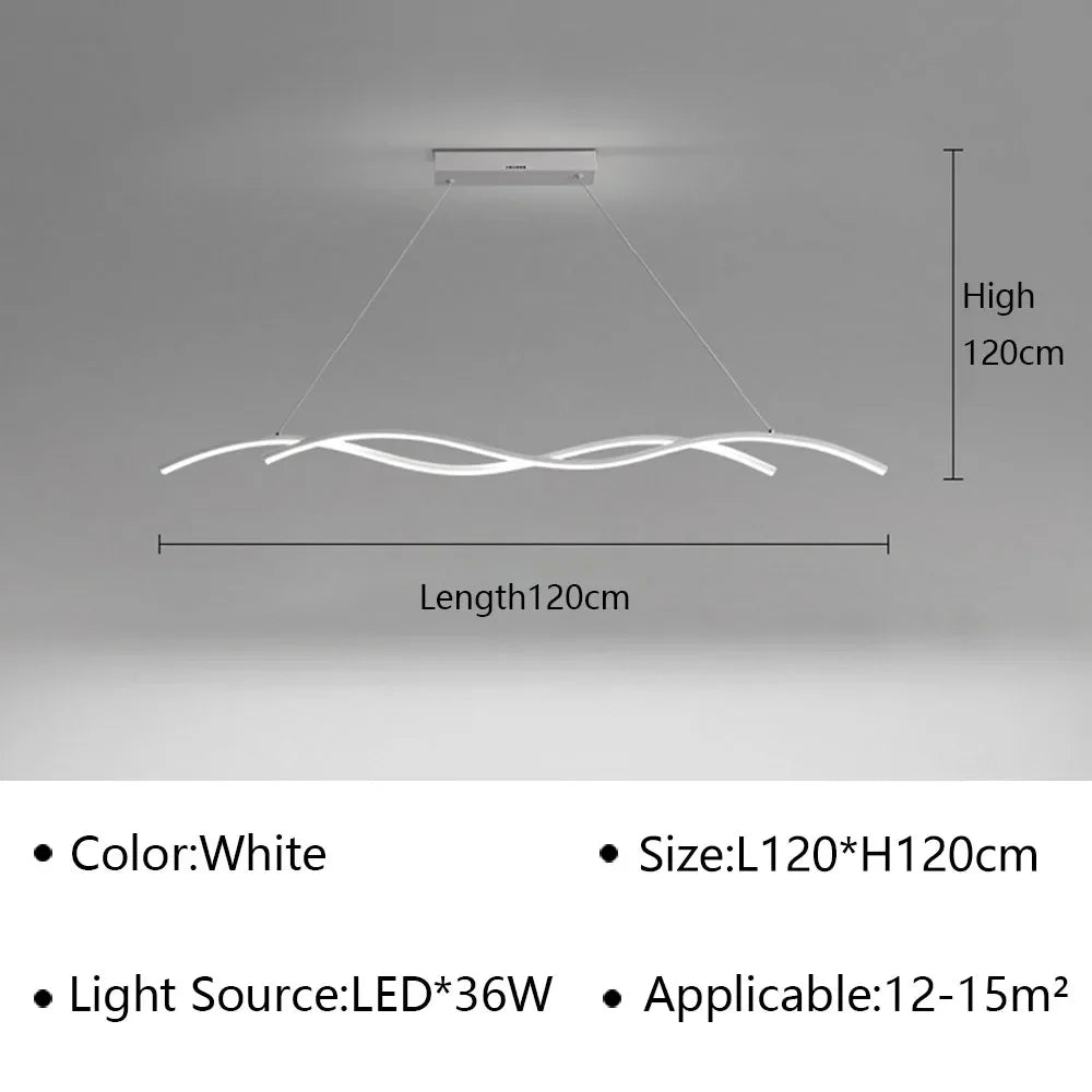suspension moderne à led pour décoration intérieure élégante