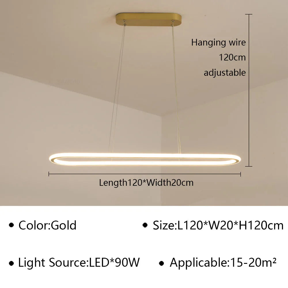suspension moderne à LED pour décoration intérieure élégante