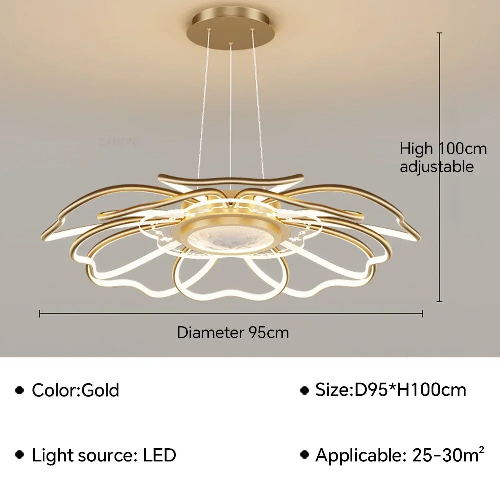 suspension moderne à led pour décoration intérieure élégante