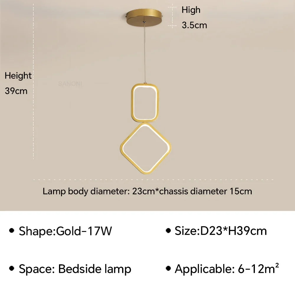 suspension moderne à led pour décoration intérieure élégante