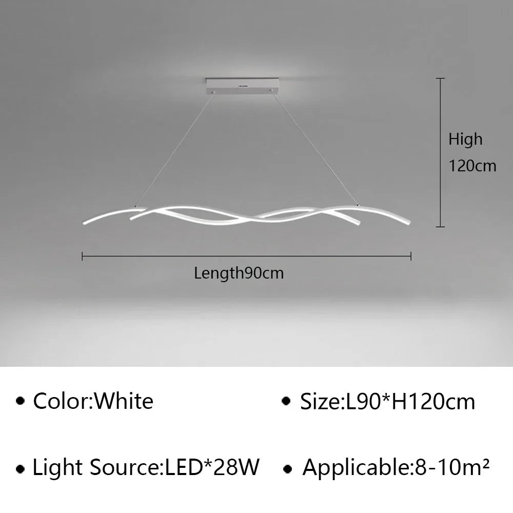 suspension moderne à led pour décoration intérieure élégante