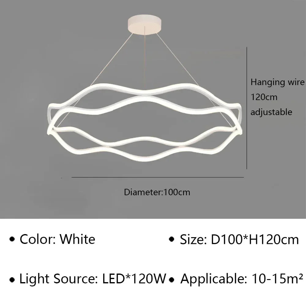 suspension moderne à led pour décoration intérieure élégante et luxueuse