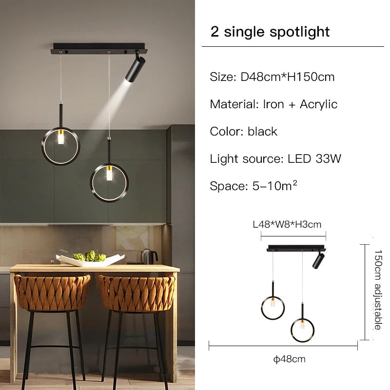 suspension moderne à led pour intérieur élégant et design