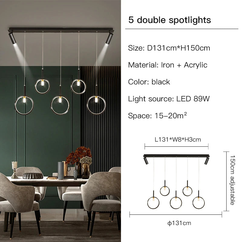 suspension moderne à led pour intérieur élégant et design
