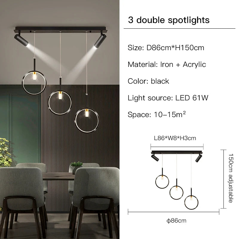 suspension moderne à led pour intérieur élégant et design