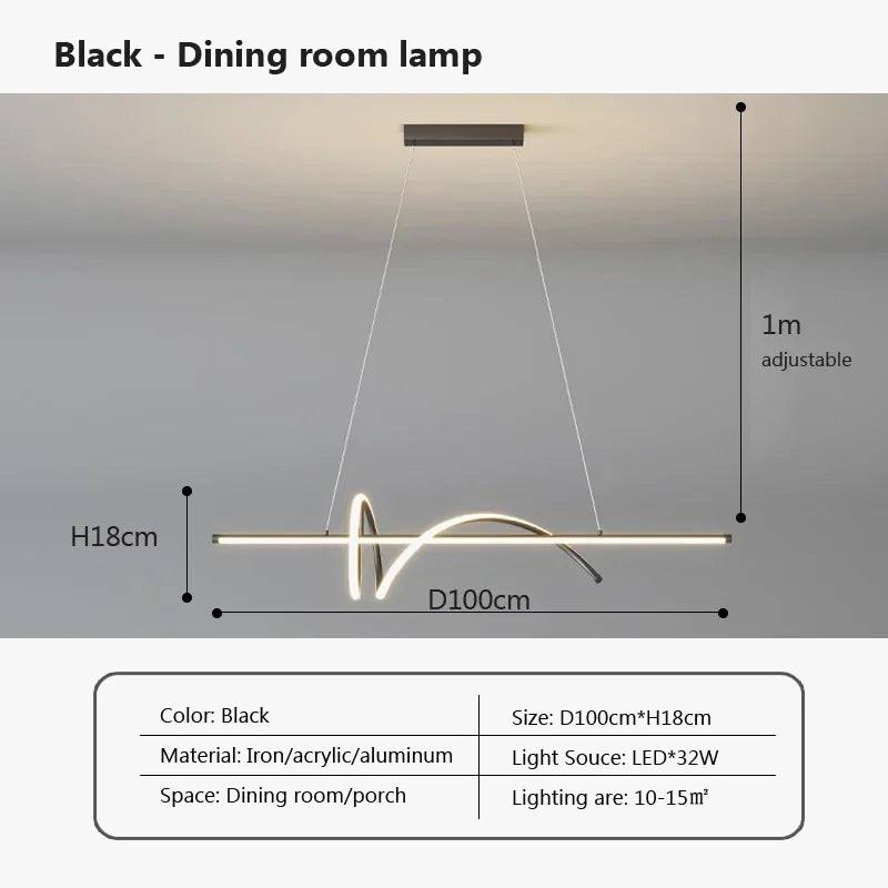 suspension moderne à LED pour un éclairage intérieur élégant
